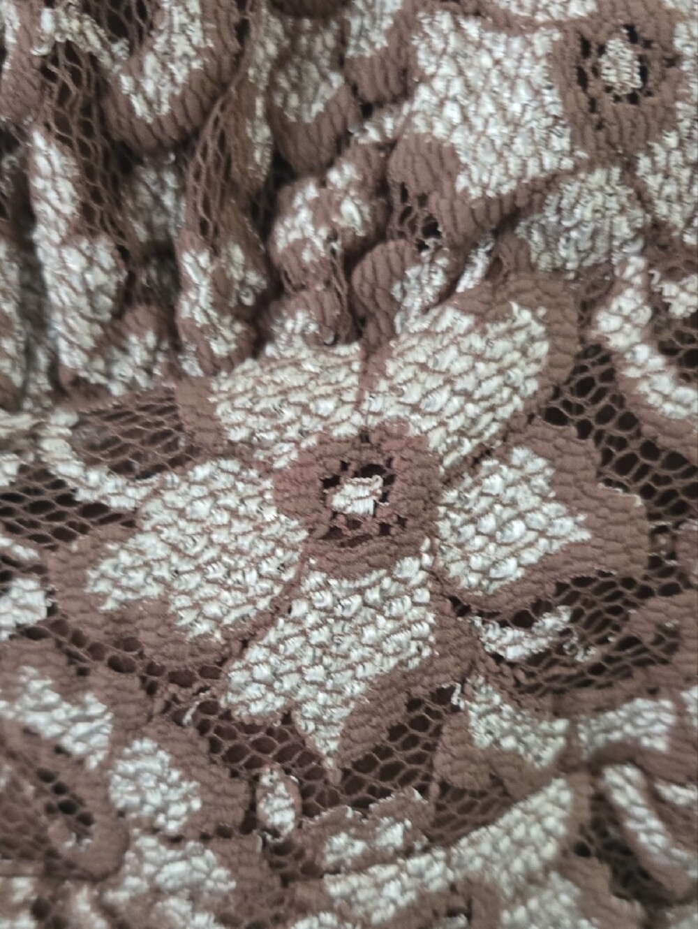 Kiyonna Size 0X Brown Lace Dress with V-Neck - Picture 4 of 10